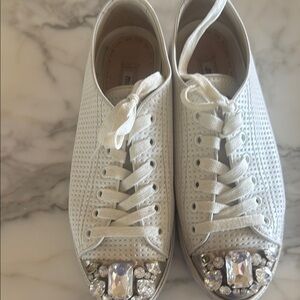 Miu Miu White Minimalist Sneakers